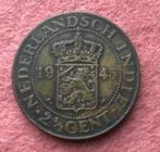 2,5 cent 1945 Nederlands~Indie, Postzegels en Munten, Munten | Nederland, Koningin Wilhelmina, Overige waardes, Ophalen of Verzenden