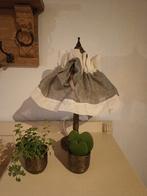 losse stoffen linnen lampekap hoes grijs met ecru beige, Huis en Inrichting, Lampen | Lampenkappen, Crème, Landelijk , romantisch