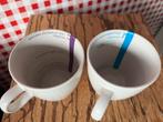 2 DE mokken met Wit logo, Antiek en Kunst, Ophalen of Verzenden