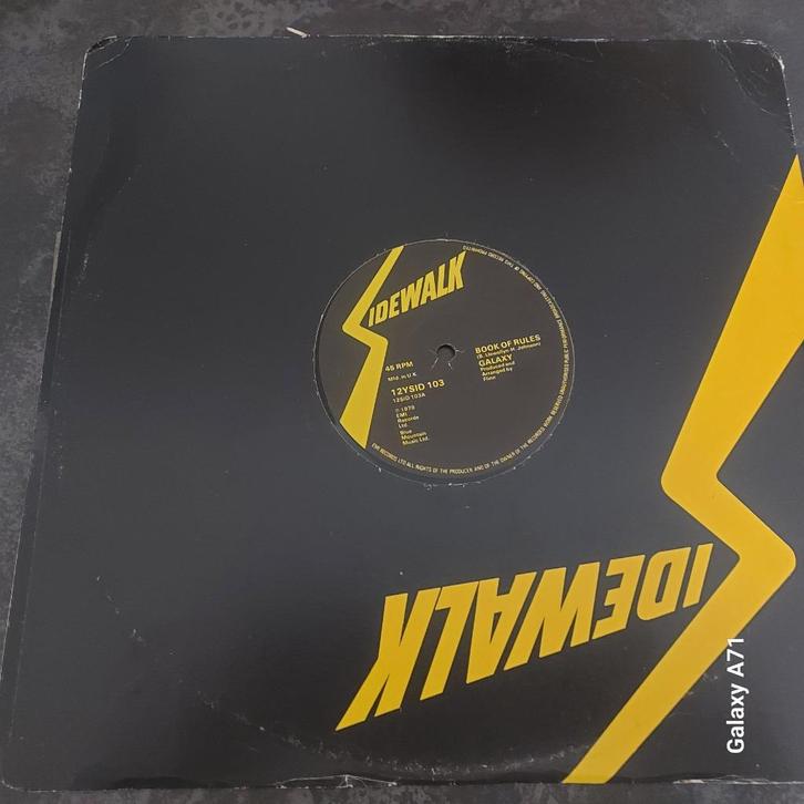 12 inch Maxisingel Galaxy - Book Of Rules / Disco Boogie, Cd's en Dvd's, Vinyl | Dance en House, Gebruikt, Disco, 12 inch, Ophalen of Verzenden
