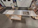 RVS Werkblad met Spoelbak en Kookplaatuitsparing, Huis en Inrichting, Keuken | Keukenelementen, Ophalen, Gebruikt, Minder dan 100 cm
