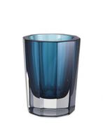 Eichholtz Vaas Chavez S blauw glas, Minder dan 50 cm, Nieuw, Glas, Blauw