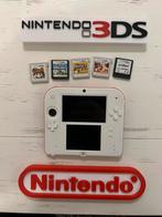 Nintendo 2DS + 5 Games, 3DS en DS, Wit, 2DS, Ophalen of Verzenden, Gebruikt