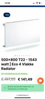 Radiator - vlak - 500x800 T22 - 1543 watt, 30 tot 80 cm, Verzenden, Radiator, Nieuw