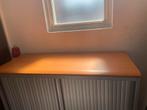 Roldeurkast met houten blad, 3 planken, Huis en Inrichting, Kasten | Roldeurkasten en Archiefkasten, Metaal, Gebruikt, 100 tot 150 cm