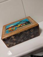 Vintage jaren vijftig japans houten puzzel doos, Antiek en Kunst, Ophalen of Verzenden