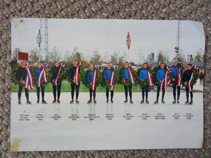 Nederlandse schaatshelden, ansichten  (uitg. Brio), Verzamelen, Ansichtkaarten | Themakaarten, 1960 tot 1980, Sterren en Beroemdheden