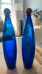Zwiesel glas Germany vazen met originele rode dop, Huis en Inrichting, Woonaccessoires | Vazen, Ophalen, Blauw, Minder dan 50 cm