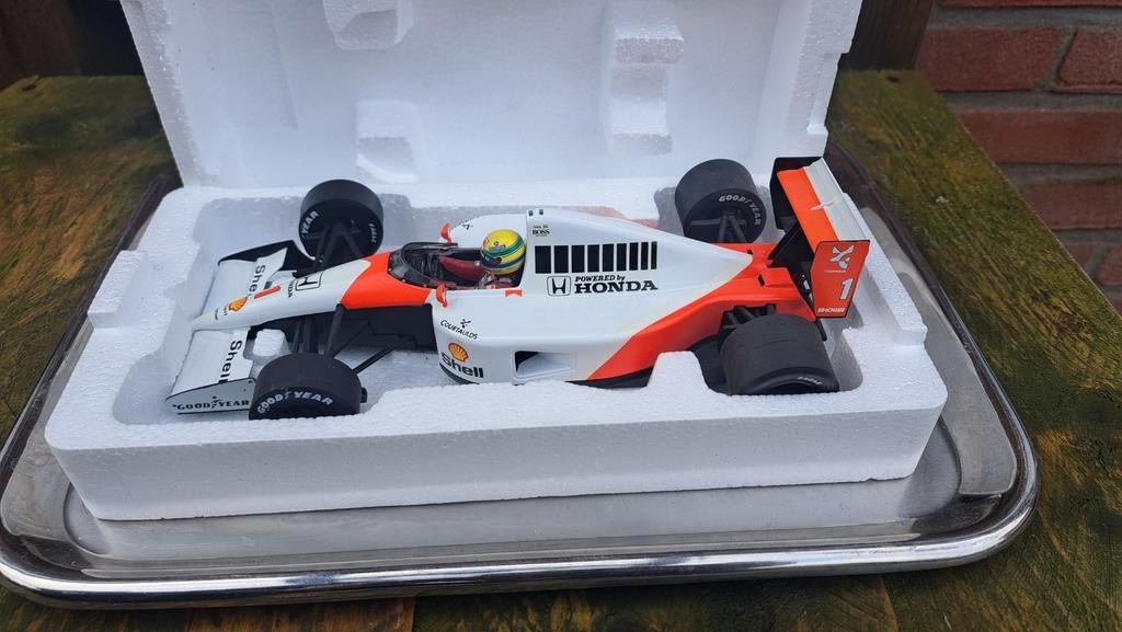 McLaren Honda Ayrton Senna Modelauto, Hobby en Vrije tijd, Modelauto's | 1:18, Ophalen of Verzenden