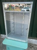 Vintage Display Kast / Vitrinekast met Spiegel, Huis en Inrichting, Ophalen, Overige materialen, Minder dan 50 cm, Gebruikt