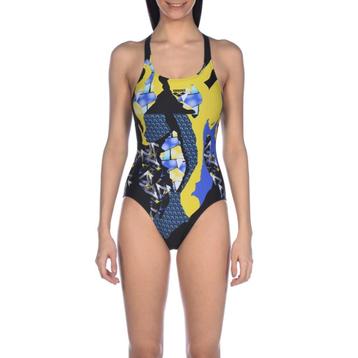 Nieuwe Arena Paintings Swim Pro Back One Piece Badpak Black beschikbaar voor biedingen