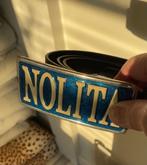 Nolita Riem van zwart leer met blauwe gesp, Verzenden, Tailleriem, Zo goed als nieuw, Nolita