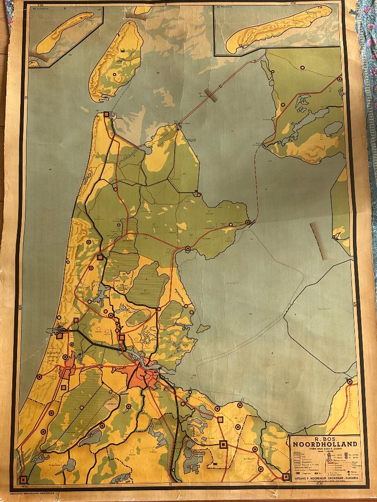 Schoolplaat Noord Holland, Antiek en Kunst, Ophalen of Verzenden, Aardrijkskunde