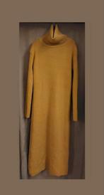 NIEUW: lange beige/ licht bruine rib jurk met kraag/ col, Ophalen, Nieuw, Beige, Onder de knie