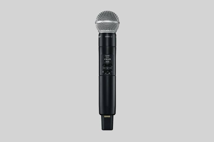 Shure SLXD2SM58-K59 handheld zender met SM58 capsule, Muziek en Instrumenten, Microfoons, Zo goed als nieuw, Zangmicrofoon, Draadloos