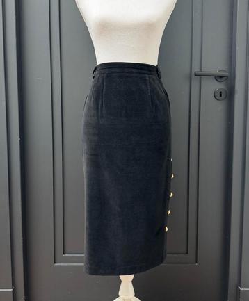 Vintage Avantgarde fluweel zwarte kokerrok mt 38 - M beschikbaar voor biedingen