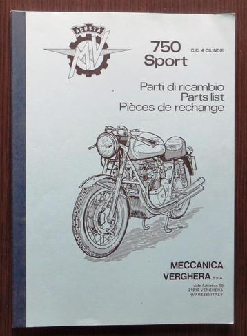 MV Agusta 750 S Parts List - 1974 (kopie) beschikbaar voor biedingen