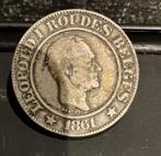 Belgische 20 Centimes 1861 - Leopold I Zilver, Ophalen of Verzenden, Overige waardes, Losse munt, Zilver
