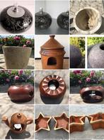 Diverse woon- en tuindecoratie: kandelaars, kransen, potten, Huis en Inrichting, Ophalen of Verzenden, Zo goed als nieuw, Overige materialen