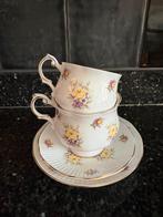 Queens Staffordshire Fine Bone China England kop en schotel, Antiek en Kunst, Antiek | Servies compleet, Ophalen of Verzenden