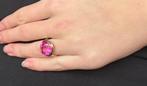Roze saffier 14k gouden fraaie dames ring klassiek vintage, Sieraden, Tassen en Uiterlijk, Ringen, Voordeelsieraden, Ophalen of Verzenden