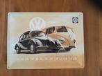 Volkswagen reclamebord, oude kever en bus, Ophalen of Verzenden, Reclamebord