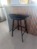 2 Zwarte Fluweel Barkrukken - Almere, Ophalen, 60 tot 90 cm, Zo goed als nieuw, Metaal
