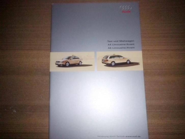 5x Audi Taxi Mietwagen brochures folders 80 A4 A6 Avant A8, Boeken, Auto's | Folders en Tijdschriften, Zo goed als nieuw, Audi