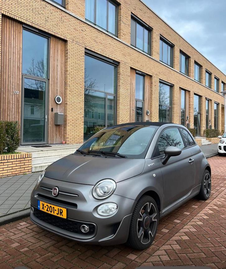 Fiat 500 cabriolet 1.0 70pk Hybrid 2021 mat Grijs, Auto's, Fiat, Particulier, ABS, Adaptive Cruise Control, Airbags, Airconditioning