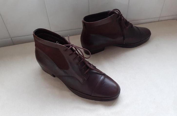 Verhulst. Enkellaarsjes. Leer. Bruin. Mt 7 (40,5), Kleding | Dames, Schoenen, Zo goed als nieuw, Lage of Enkellaarzen, Bruin, Ophalen of Verzenden