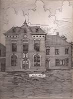 Middelstum Gemeentehuis Tekening Sievers 50 / 60er jaren, Ophalen of Verzenden