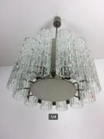 vintage Doria luster hanglamp mid-century, Ophalen, 50 tot 75 cm, Glas, Zo goed als nieuw