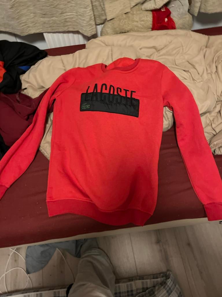 Lacoste Rode Trui - Maat M, Ophalen of Verzenden, Gedragen, Maat 48/50 (M), Rood