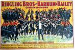 XL Poster Ringling Brothers 🎪 Barnum & Bailey 🐴 92 x 60 cm, Ophalen of Verzenden