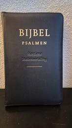 Luxe HSV Bijbel leer met rits goudsnede met index 14x21 cm, Boeken, Godsdienst en Theologie, Ophalen of Verzenden, Zo goed als nieuw