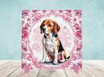 Beagle Delfts Roze tegel incl houder, Ophalen of Verzenden, Nieuw