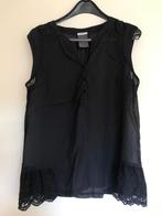 Street One zwart mouwloos blouse met kant. Maat 42, Zwart, Nieuw, Ophalen of Verzenden, Maat 42/44 (L)