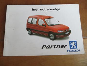 Instructieboek Peugeot Partner personenauto + audio 2001 beschikbaar voor biedingen
