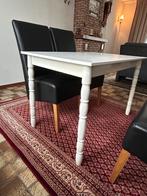 Tafel wit, Huis en Inrichting, Ophalen, Gebruikt, 100 tot 150 cm, 50 tot 100 cm