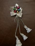 Kersthanger gablonzer vintage 3 klokjes gekleurde balletjes, Ophalen of Verzenden, Gebruikt