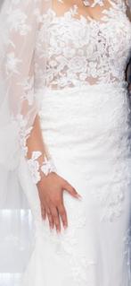 Trouwjurk en feestelijke jurken, Kleding | Dames, Trouwkleding en Trouwaccessoires, Ophalen of Verzenden, Zo goed als nieuw, Wit