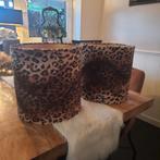 Lampenkappen met luipaardprint - Zo goed als nieuw, 25 tot 50 cm, Bruin, Rond, Ophalen of Verzenden