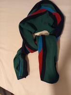Herensjaal in de kleuren blauw groen rood 1.60 lang, Ophalen of Verzenden, Gedragen, Muts