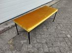 Decoratief bankje smeedijzer, nieuwe bekleding. 110x40 cm., Ophalen, Minder dan 50 cm, Gebruikt, 100 tot 125 cm