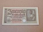 Biljet 20 Reichsmark Duitsland Tweede Wereldoorlog, Ophalen of Verzenden, Overige soorten, Duitsland