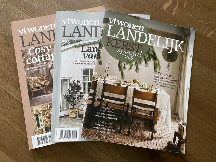 Meest recente nummers 2025. 3x. VT Wonen Landelijk., Boeken, Tijdschriften en Kranten, Zo goed als nieuw, Overige typen, Ophalen of Verzenden