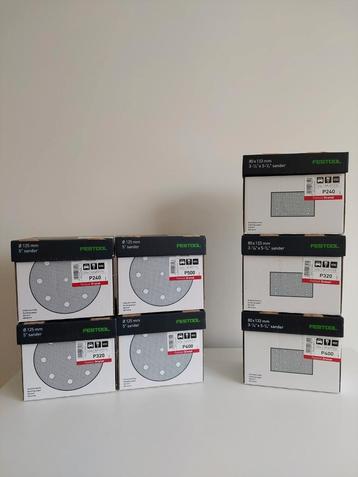 Festool Granat STF schuurstroken 80x133 en STF schijven D125 beschikbaar voor biedingen