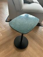 Groen marmer bijzettafel woood, Huis en Inrichting, Minder dan 55 cm, Gebruikt, Rechthoekig, Ophalen