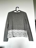 Zacht Grijs Longsleeve Shirt met Kant, New Yorker, Ophalen of Verzenden, Zo goed als nieuw, Lange mouw