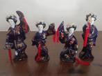 Japanse porseleinen Geisha beeldjes., Ophalen of Verzenden